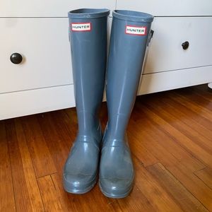 Hunter Tall Blue Rain Boots